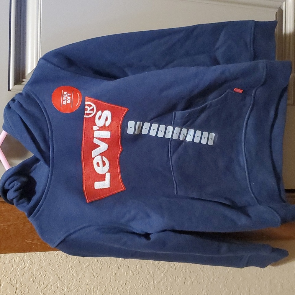 Boys Blue Levi hooded sweatshirt